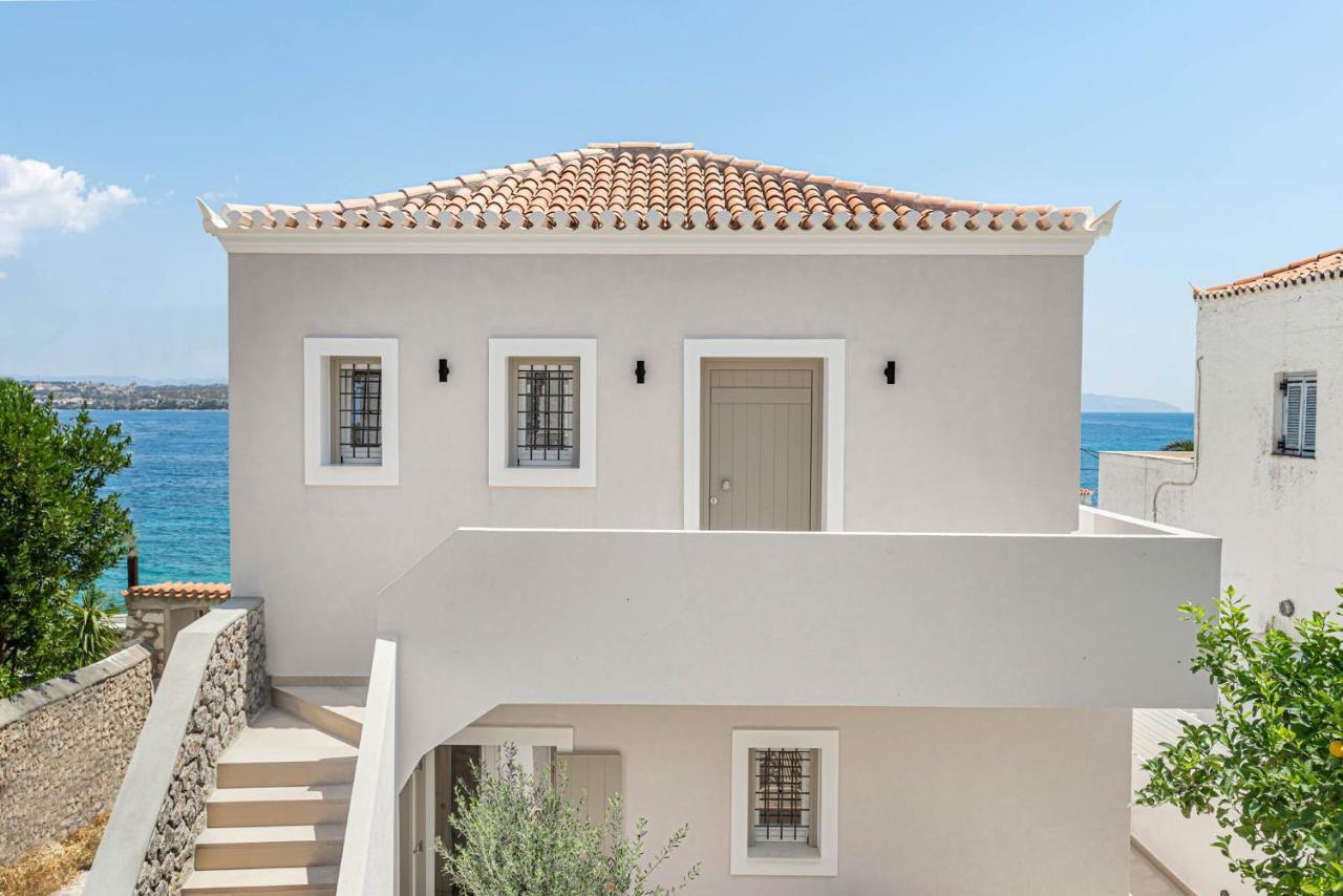 Pearl House - Luxurious New Beach Villa In Spetses Stunning View Ligoneri 외부 사진